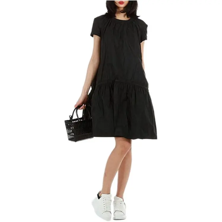 Moncler SS22 Short Sleeved Dresses Women's Black-2