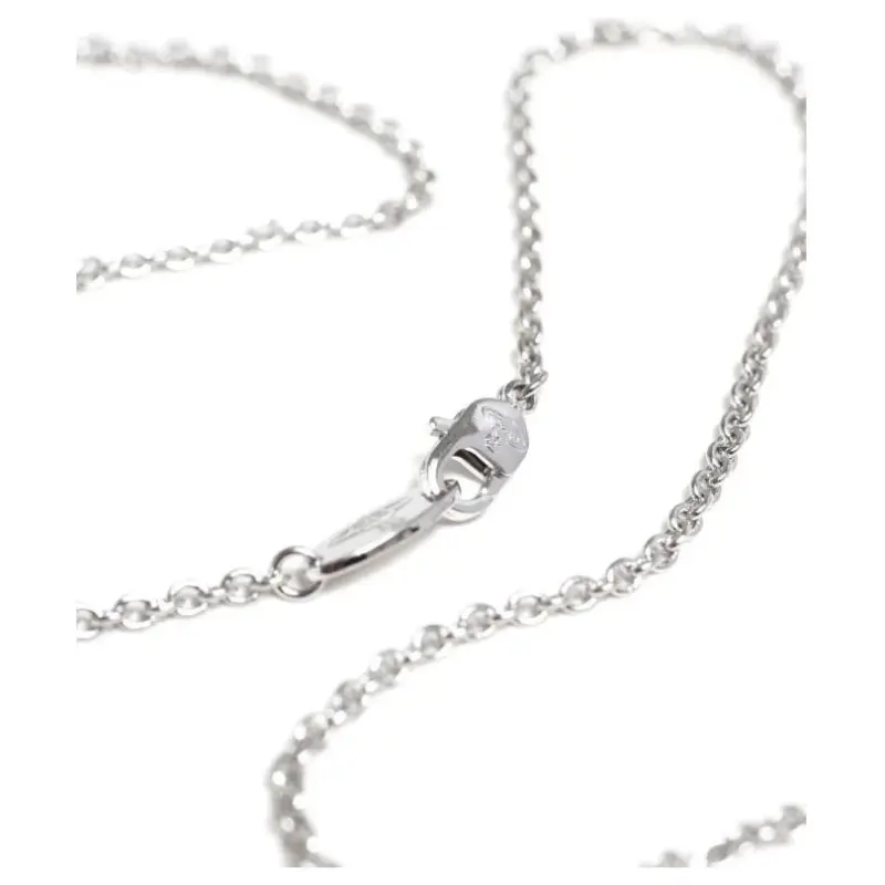 Vivienne Westwood Platinum Plated Necklaces Unisex Silver-3
