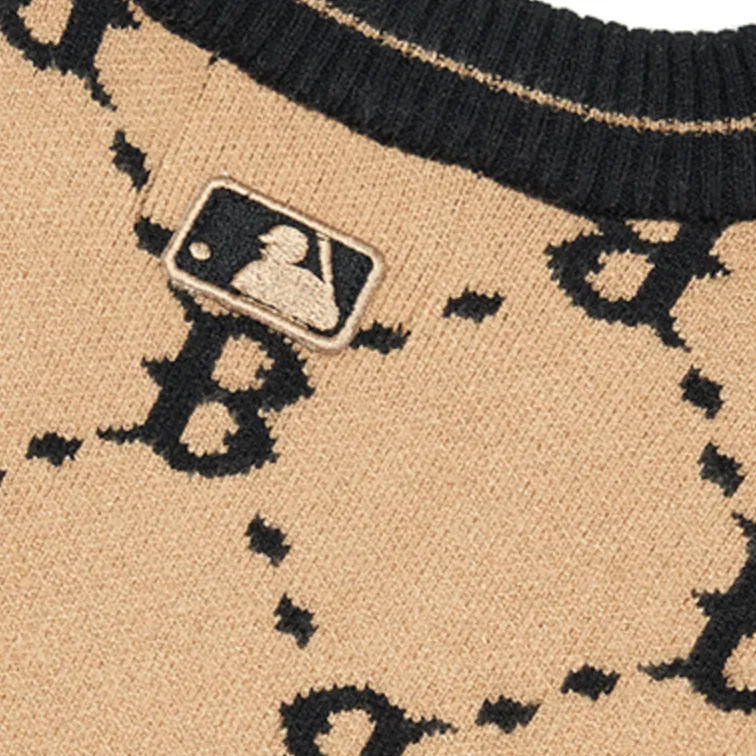 MLB Knitwear Unisex Beige Yellow-4