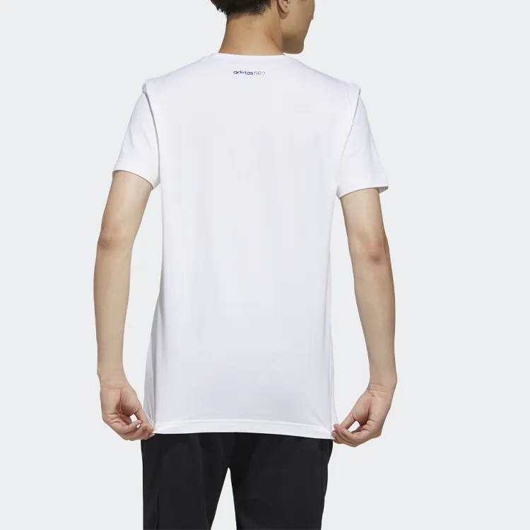 Adidas Neo Set-in Sleeve T-Shirt Men's White-5