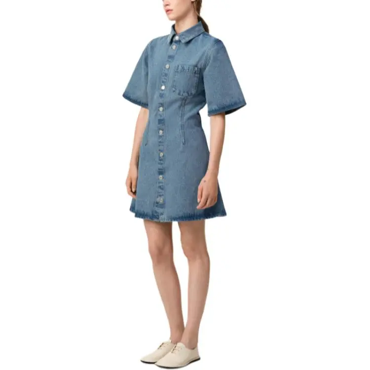 AMIPARIS Short Sleeve Shirt Dress-1