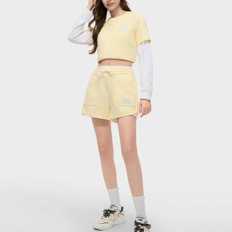 FILA FUSION Casual Shorts Women's Light Zhen Yellow YE-2