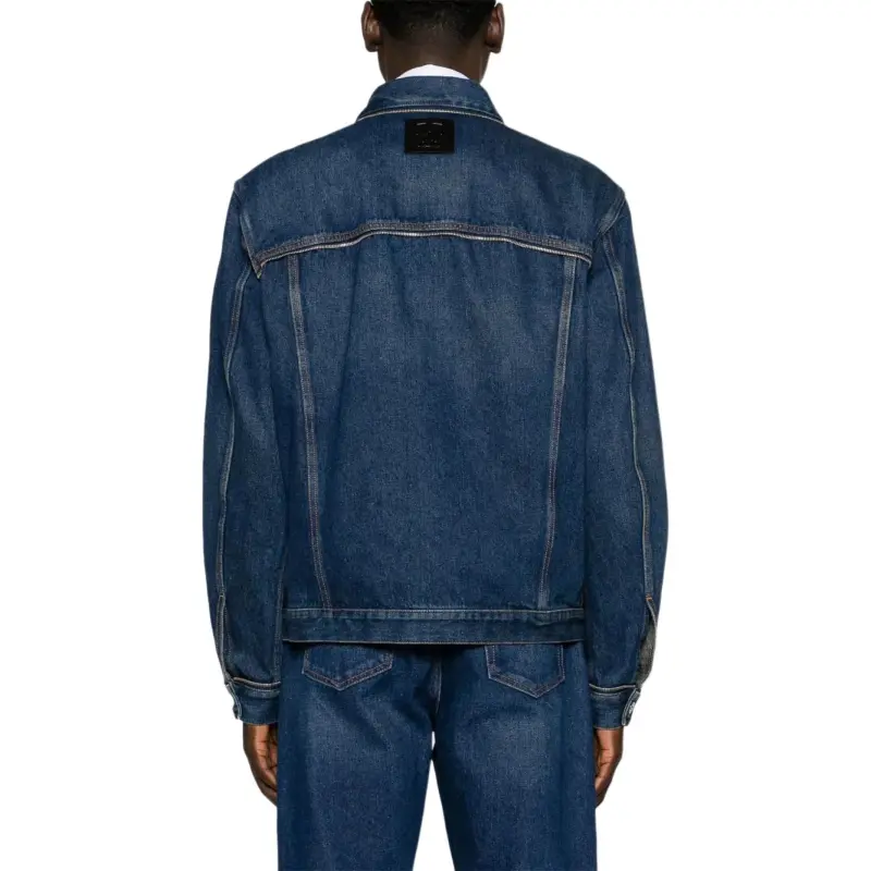 OFF WHITE Buttoned Long Sleeved Denim Jacket-4