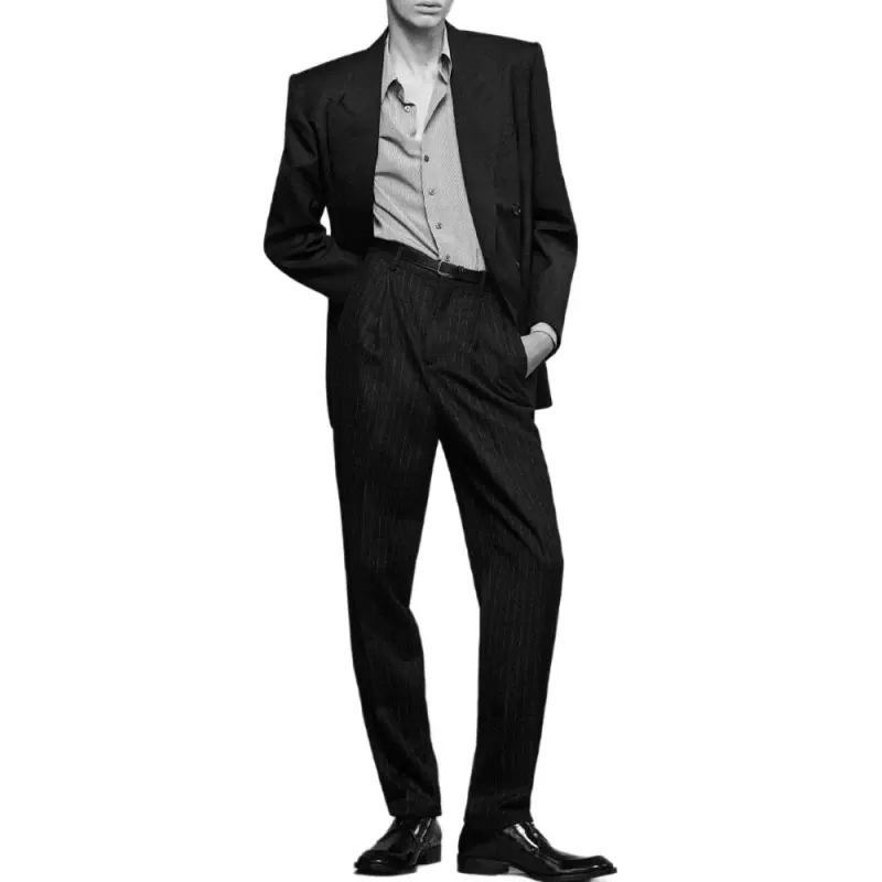 SAINT LAURENT Yves Double Breasted Blazer-2