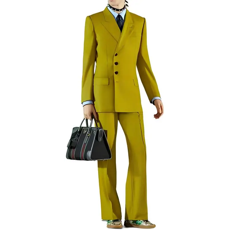 GUCCI SS22 Business Suits Coats Men's Yellow Green-2