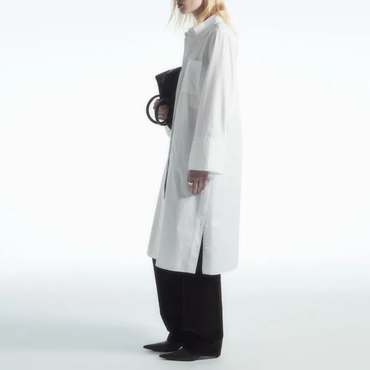 COS Long Sleeved Dresses Women's White-1