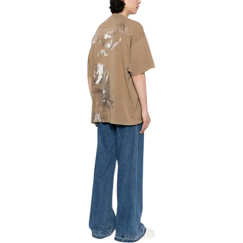 OFF WHITE T Shirt Loose Fit Men's Brown-1