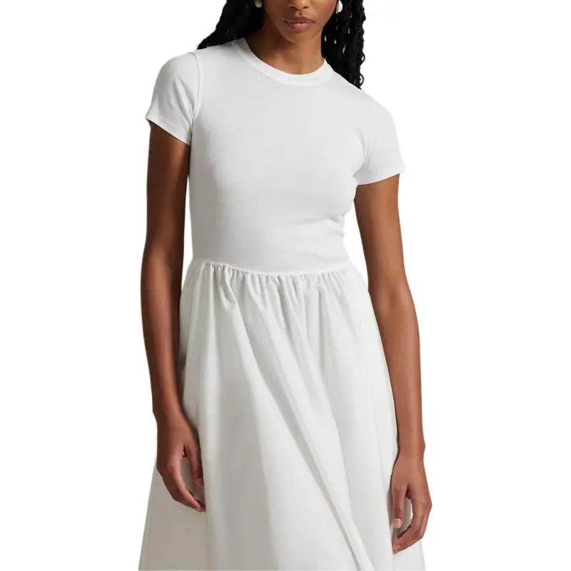 Polo Ralph Lauren Short Sleeved Dress Women's White-4