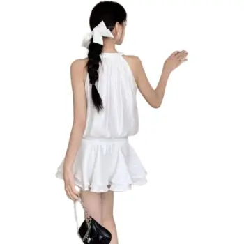 Mu Xiao Xin Sleeveless Dress Women's White