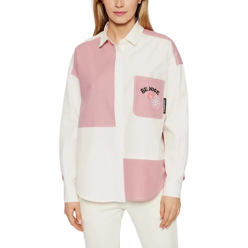 Converse Shirts Women's White & Pink-2