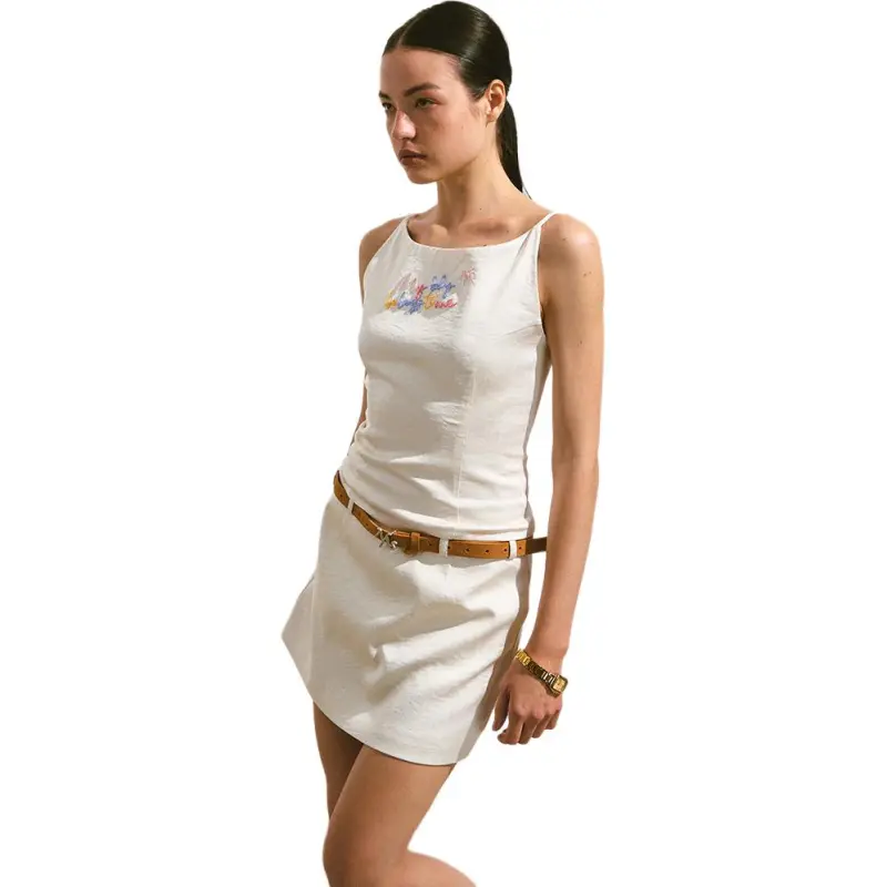 NAWS Sleeveless Dresses Women's Pearl White-1