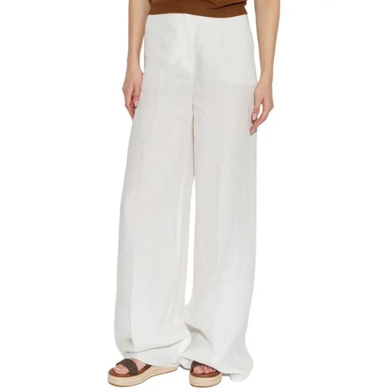 MaxMara Sequoia Pleat Detailed Wide Leg Trousers-3