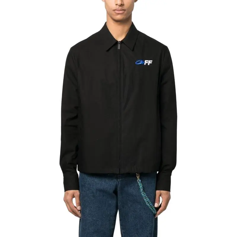 OFF WHITE Zipped Long Sleeved Shirt-3