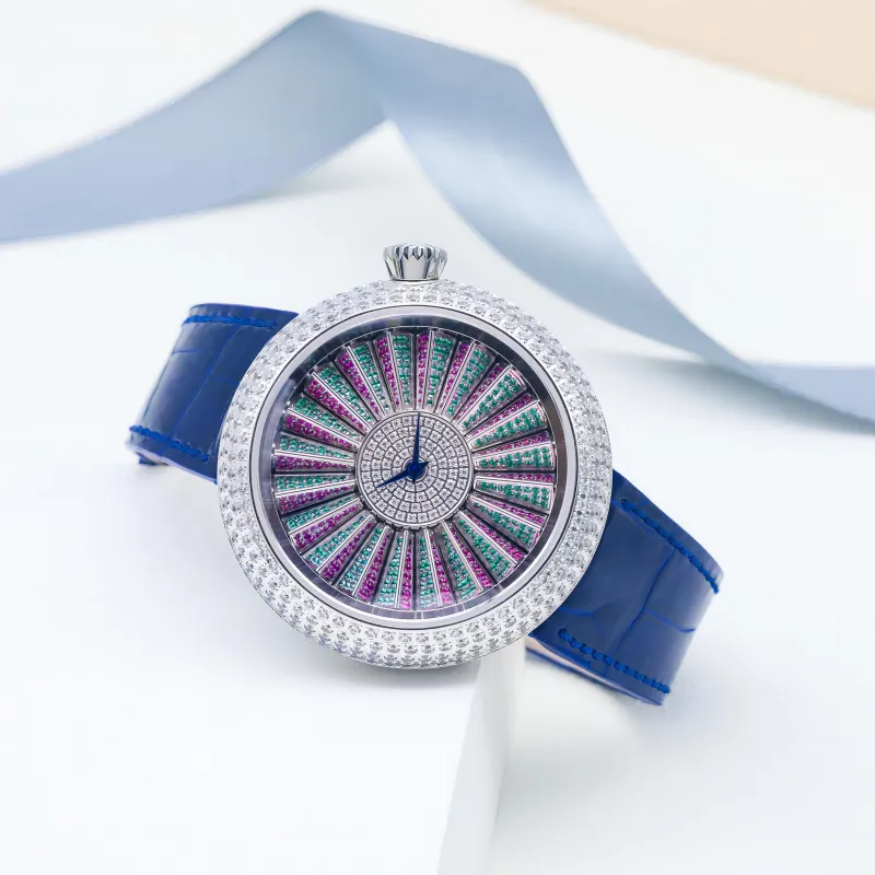 TIELBO Radiant Collection Mechanical Movement Watch Women's Watch White Dial T822L2-1