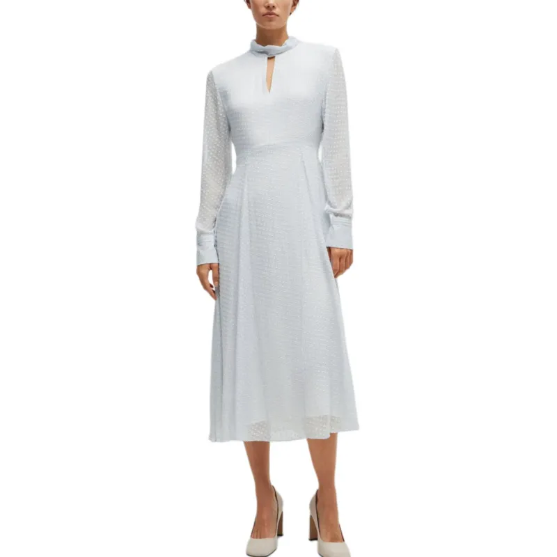 HUGO BOSS Long-Sleeved Dresses Women's Blue-1