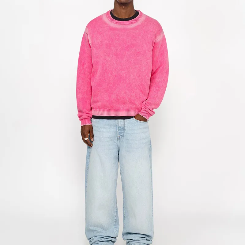 Stussy Faded Cotton Knit Crew-10