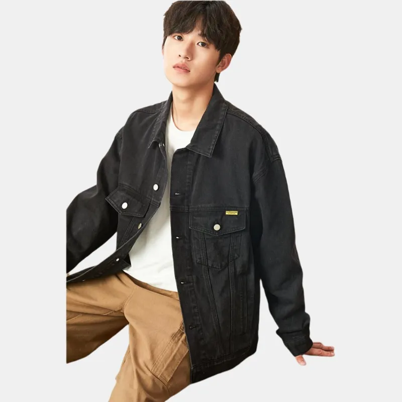 Tonlion Denim Jacket Men's Carbon Black-2