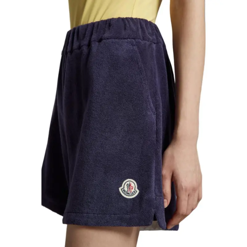 Moncler Logo patch Velour Shorts-4