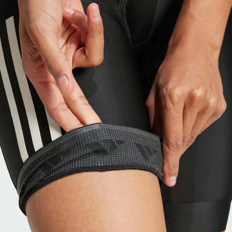 Adidas Women's Essentials 3 Stripes Padded Bib Shorts Black-3