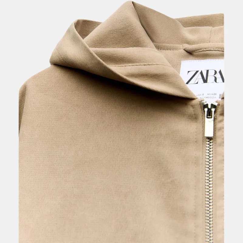 ZARA Jackets Coats Women's Medium Camel-3