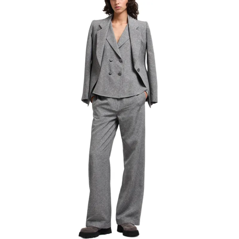 EMPORIO ARMANI Icon Chevron Viscose blend Single breasted Blazer-2