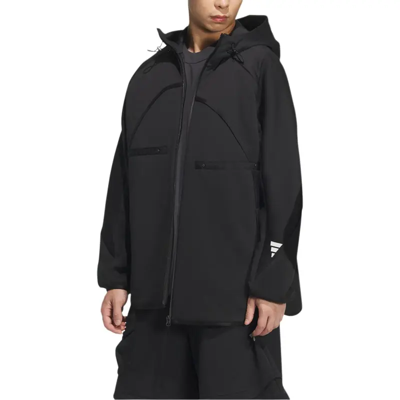 Adidas FOS Collection Hooded Jacket Unisex Black/Bright White-5