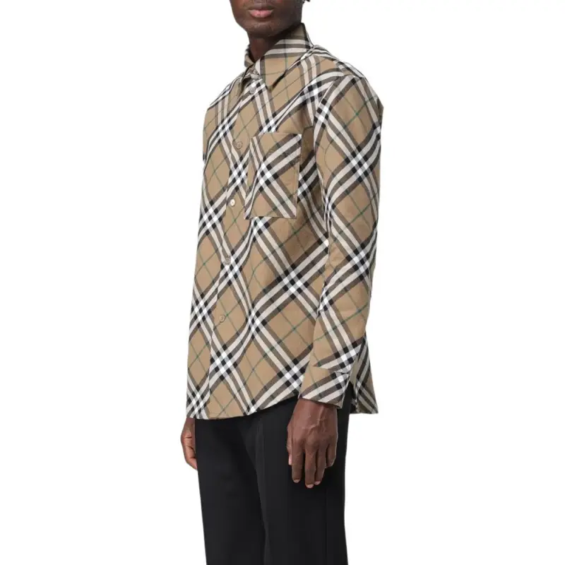 Burberry Check Printed Long Sleeved Shirt-4