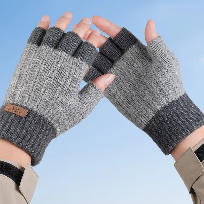 Warrior Knitted Fabric Knit Gloves Unisex-5