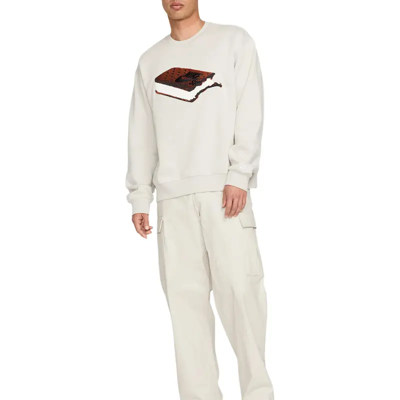 Nike SB Skate Fleece Sweatshirt Unisex Light Bone-2