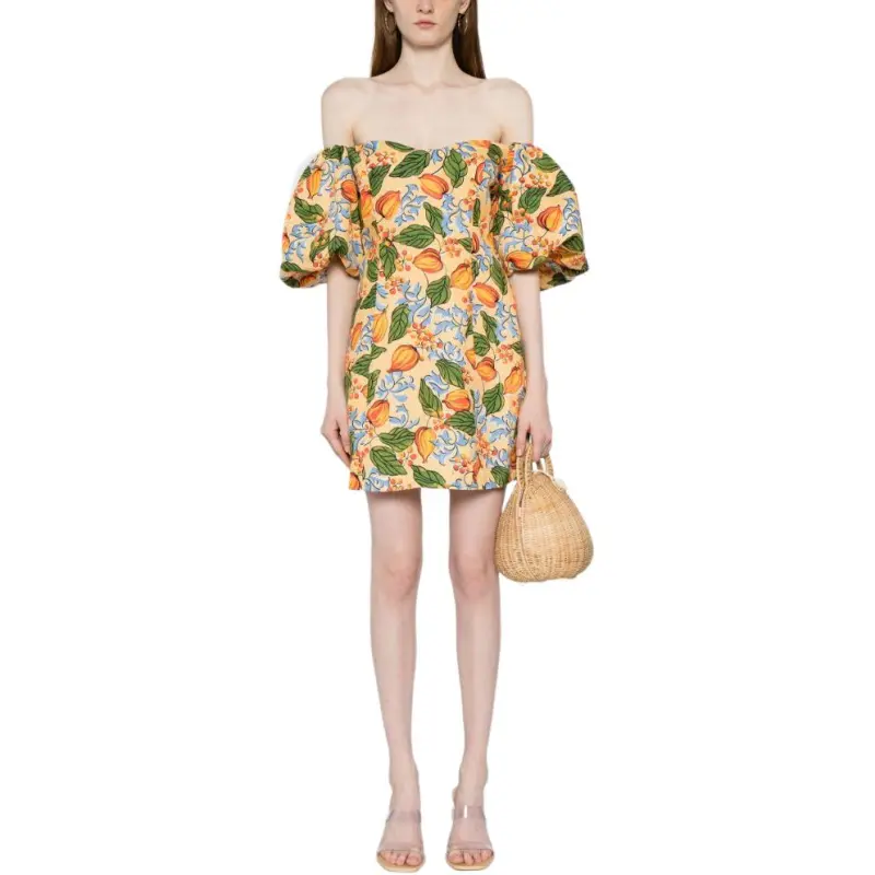 RHODE Dali Floral print Off shoulder Minidress-2