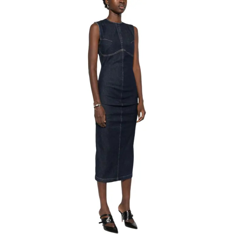 SportMax Geranio Denim Midi Dress-3