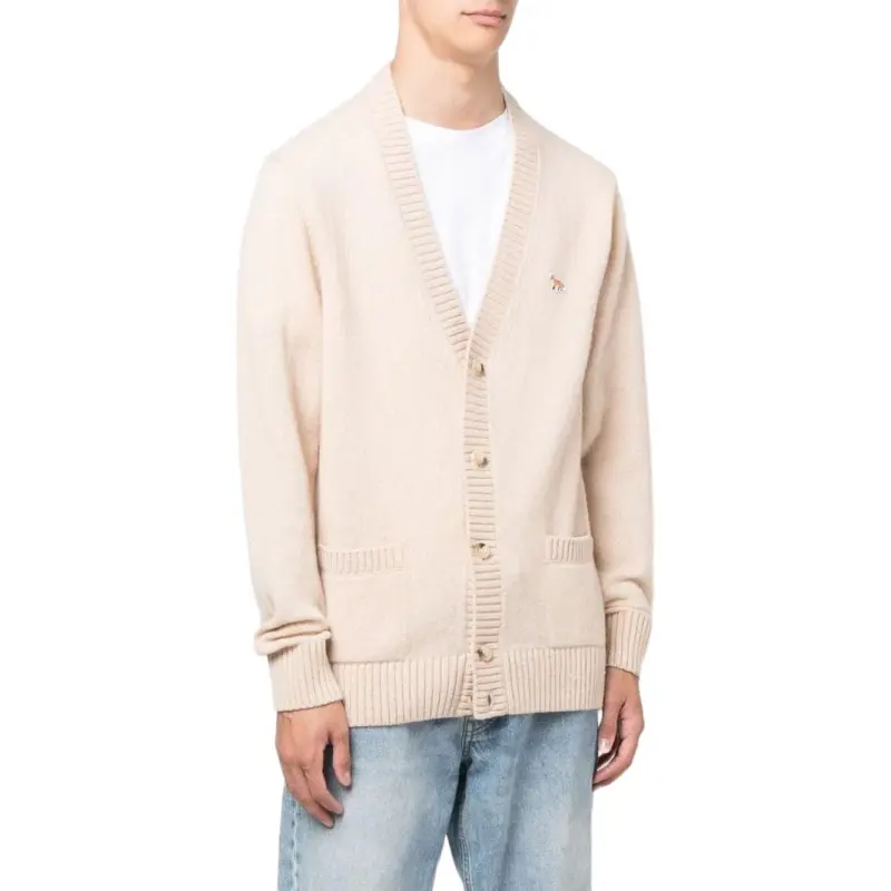 Maison Kitsune Lambs Wool Cardigan-3