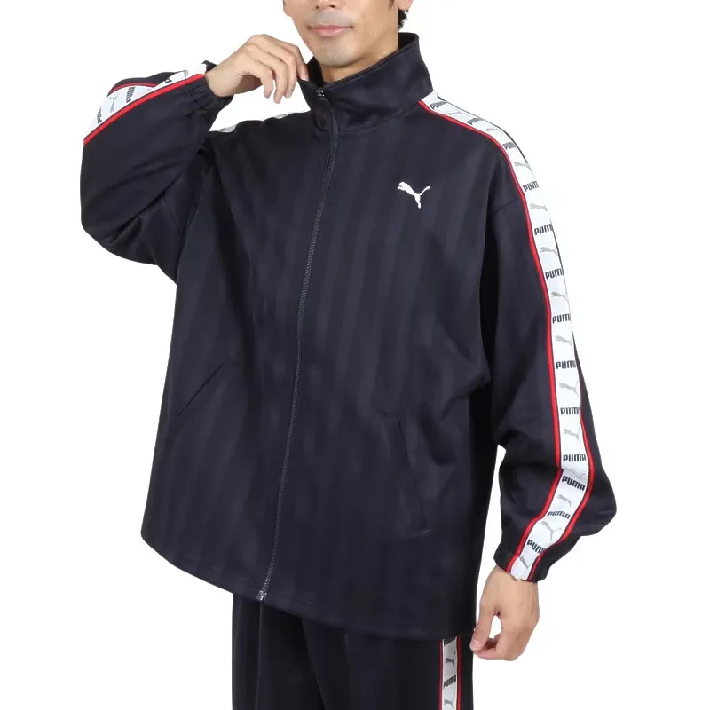 PUMA Knit SHADOW STRIPE Jacket Men's New Marine-2