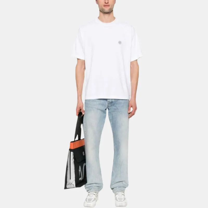 STONE ISLAND Logo Patch Crewneck T Shirt-4