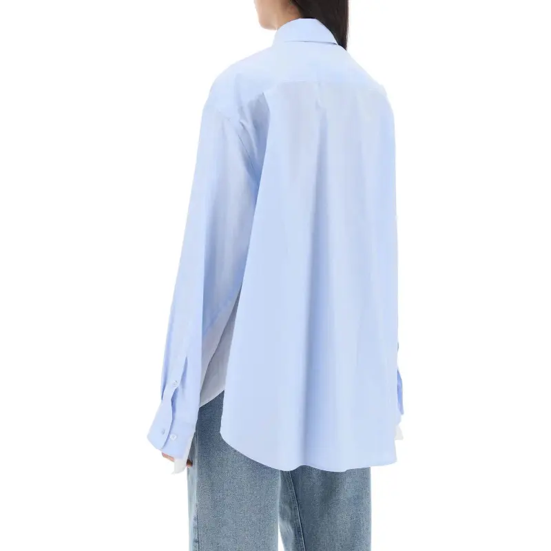 MM6 Maison Margiela Panelled Detailed Long Sleeved Shirt-4