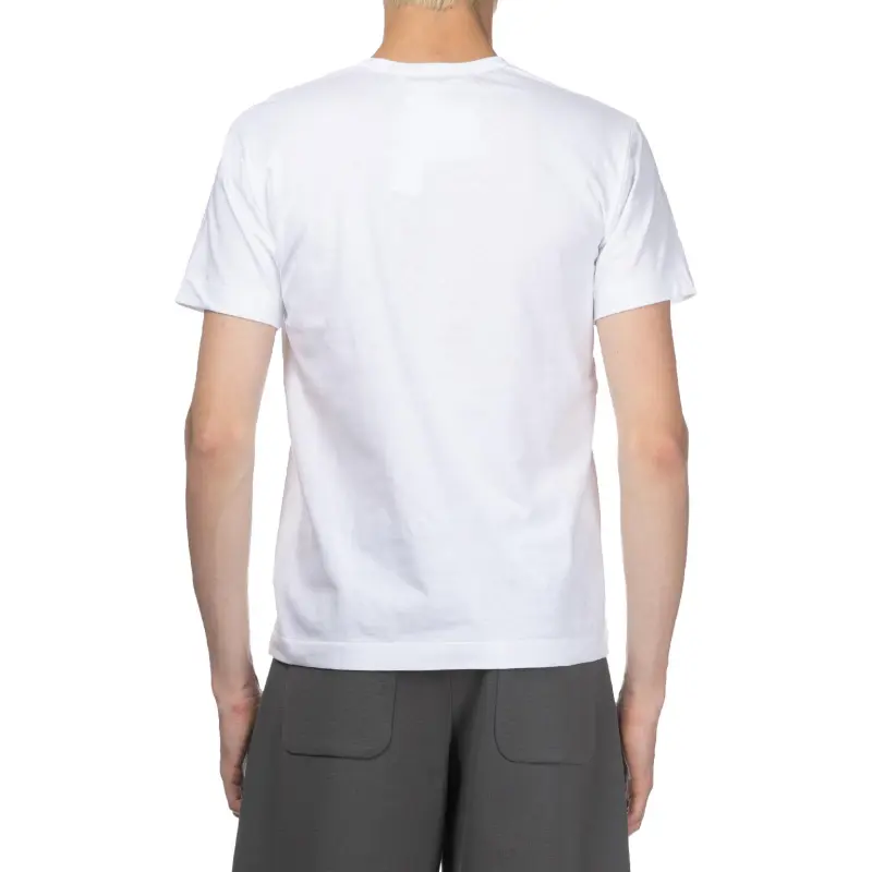 CDG Play T Shirts Unisex White-3