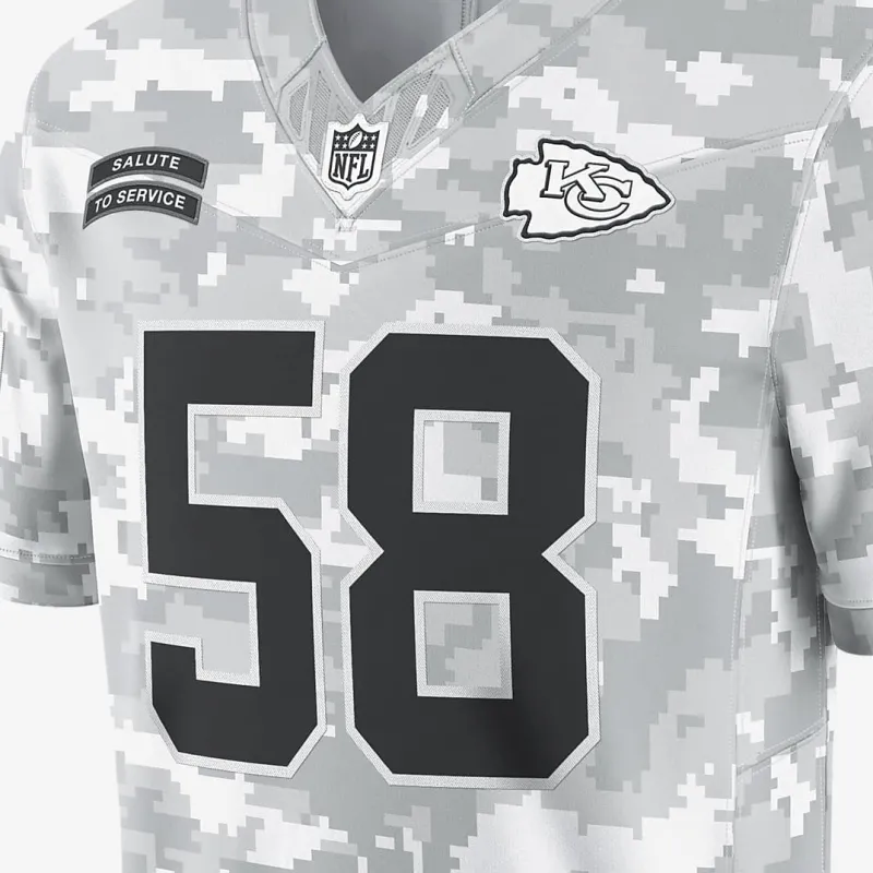 Nike Derrick Thomas Kansas City Chiefs Salute To Service Men's Nike Dri FIT Nfl Limited Jersey-2
