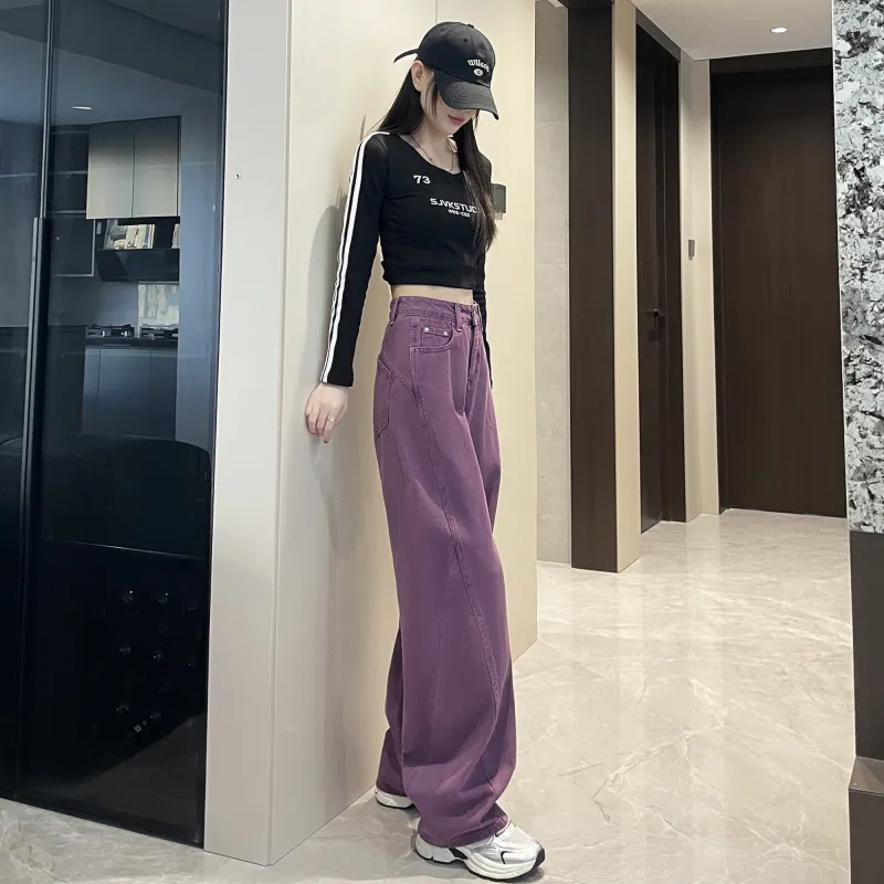 HTHK Jeans Women's Grape Purple-3