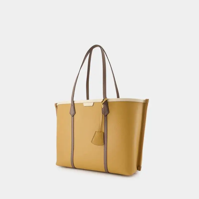 TORY BURCH Perry Calfskin Handbag Women's Yellow-3