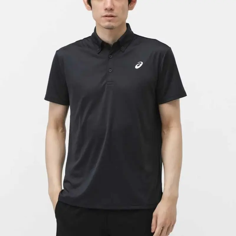 Asics Polo Shirts Men Black-1