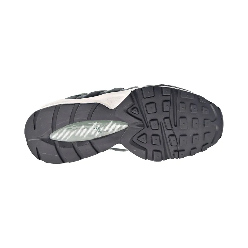 Nike Air Max 95 Slip-Resistant Cushioning Mid-Top Kids Lifestyle Shoes Black Green Teenagers-3