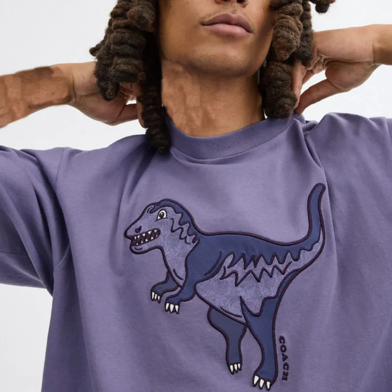 COACH SS24 T Shirt Men's Purple-3