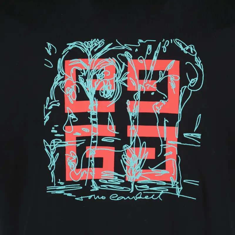 Givenchy Logo embroidered T shirt-4