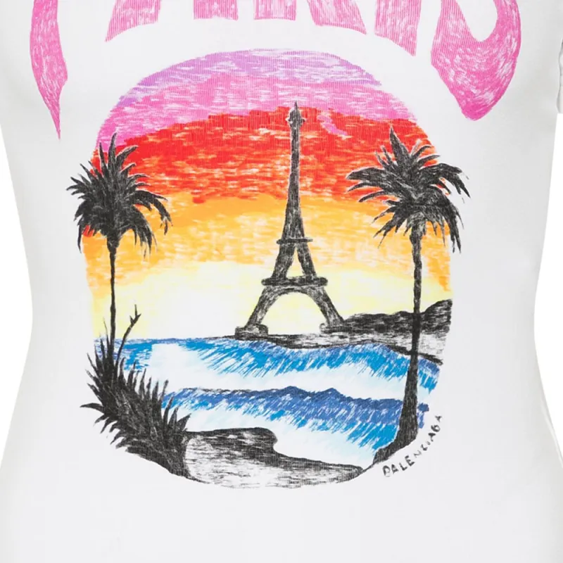 Balenciaga Graphic Printed Crewneck T Shirt-5