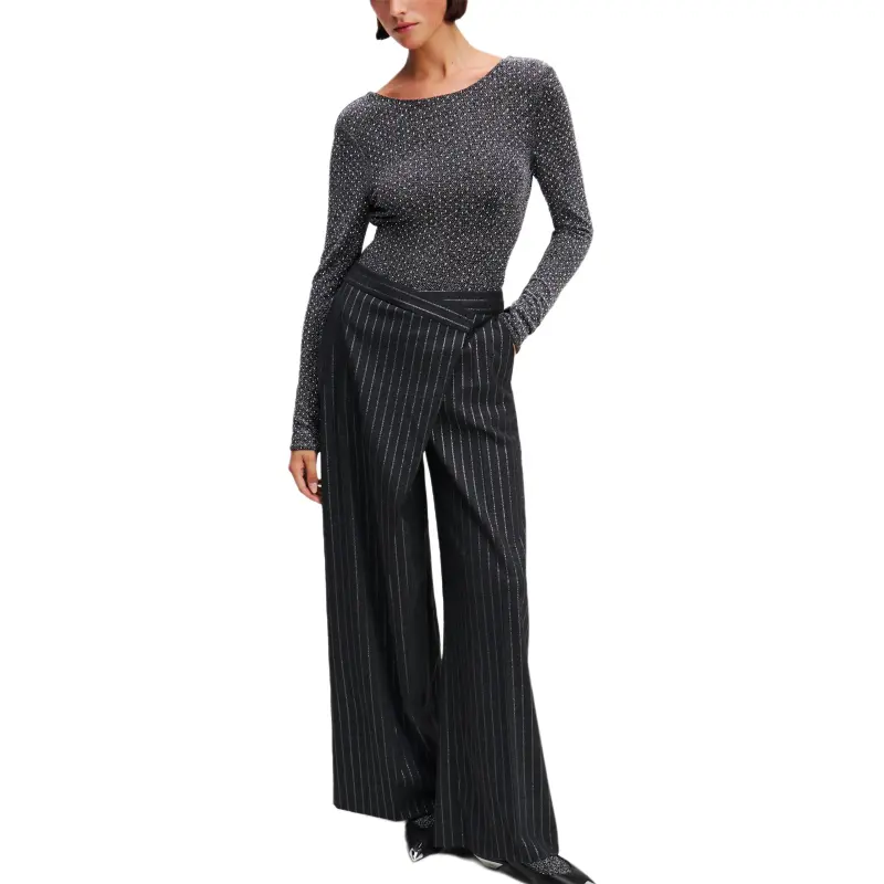 KARL LAGERFELD / Karl Lagerfeld Jeans Pinstriped Tapered Trousers-4
