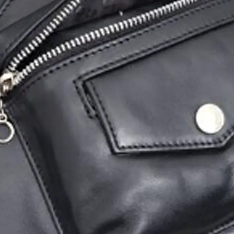 Schott N.Y.C. Cow Leather Backpack Men's Black-5