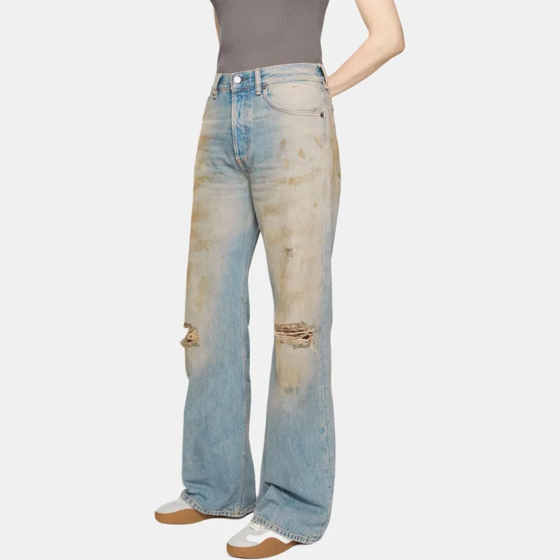 Acne Studios Loose Fit Jeans 2021F Mid Blue-6