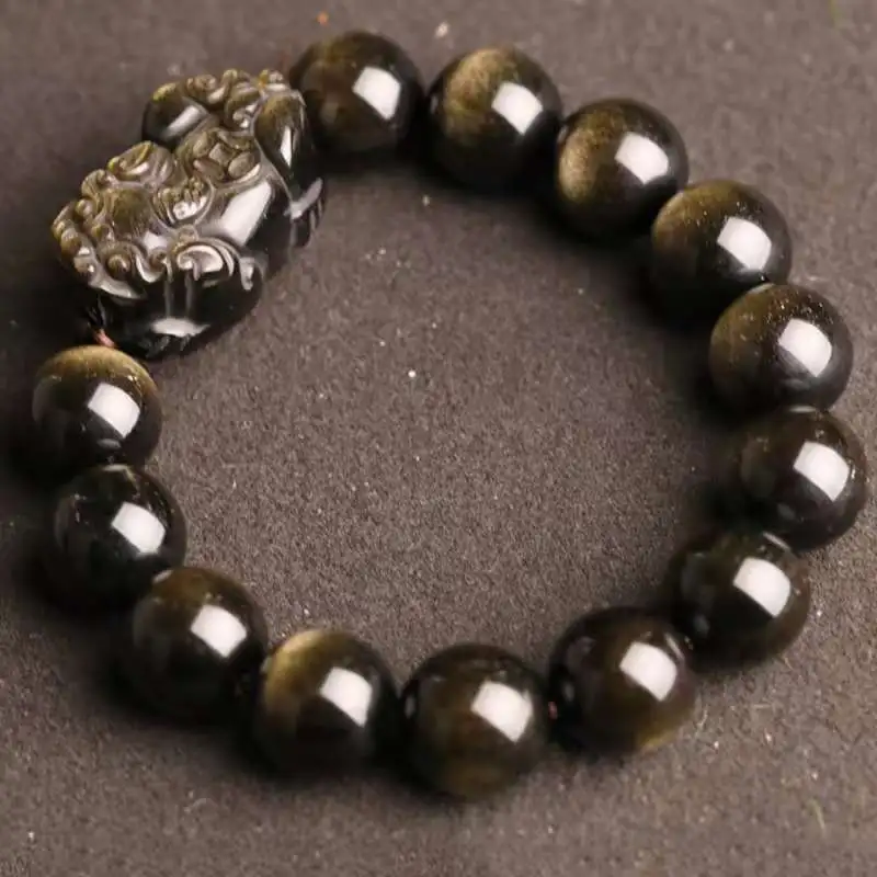 JUNWEN Obsidian Jade Bracelets Unisex-3
