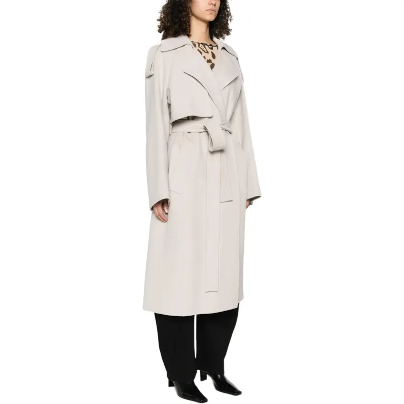 SportMax Fiore Belted Long Sleeved Coat-4
