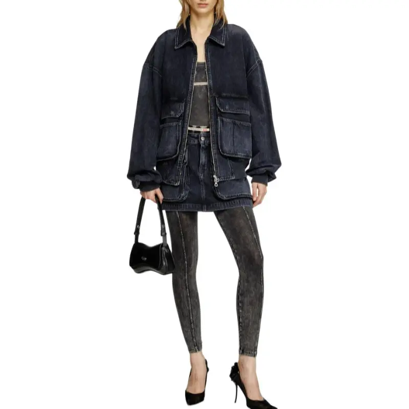 DIESEL De Ton Cargo Pocket Mini Denim Skirt-2